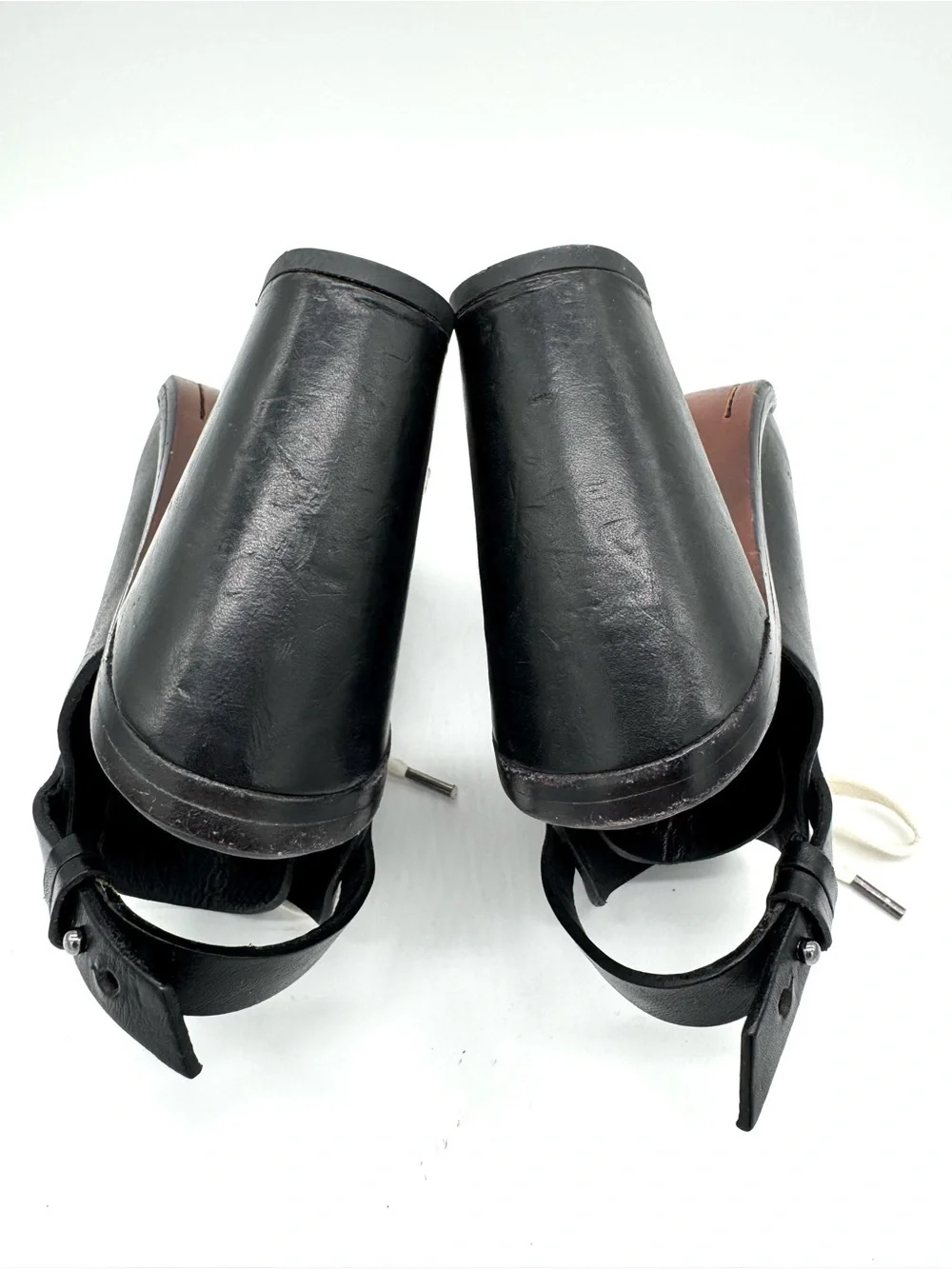 Rag & Bone Trafford Lace Up Peep Toe Slingback Block Heels